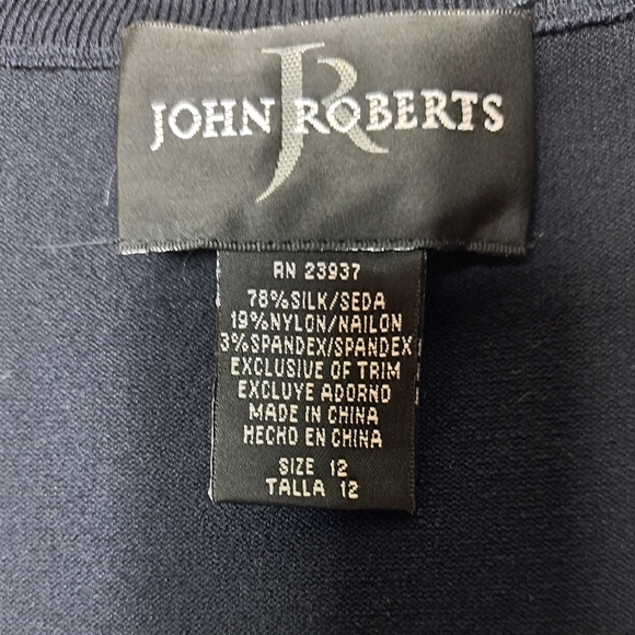 VTG John Roberts beaded sleeveless mock neck sweater, size 12, Silk blend - Picture 9 of 10